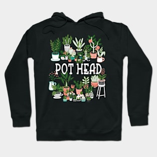 Plant Lover and Gardener Pot Head Succulent Short Sleeve Hoodie